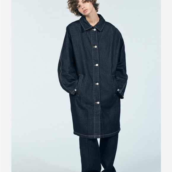 TRF Denim Trench Coat. Size XL - Picture 12 of 13